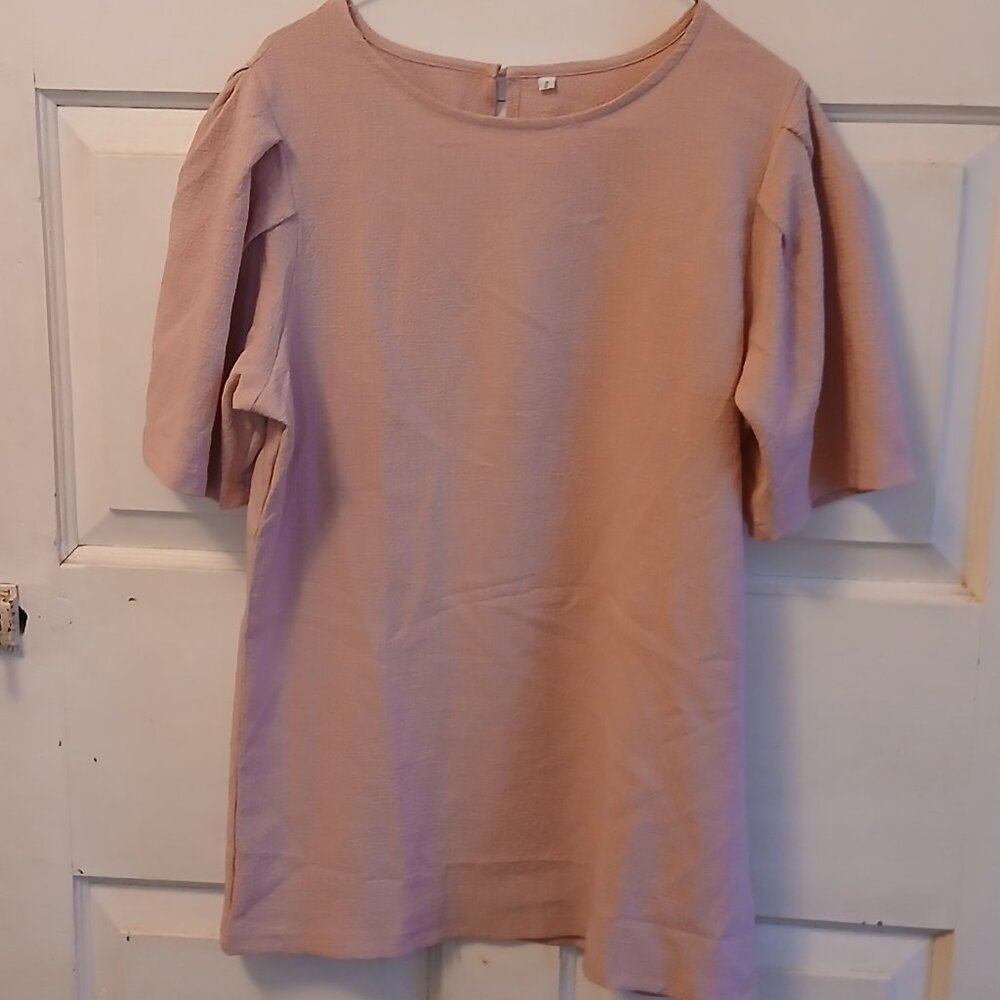 Solid pink blouse